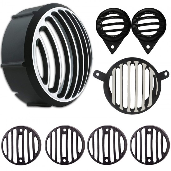 Grill Set  Black Colour 8Pc for Royal Enfield Classic 350/500