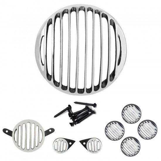 Full chrome Grill set 8Pc for Royal Enfield Classic 350/500