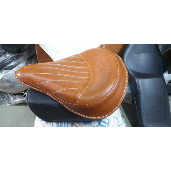 Harley Front Seat Stiched Tan Color Classic Fitting