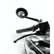 Round Anti-Glare Black Handle Bar 