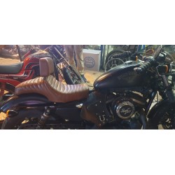 Iron 883 Single Backrest Long Crusier Seat [Tan colour]